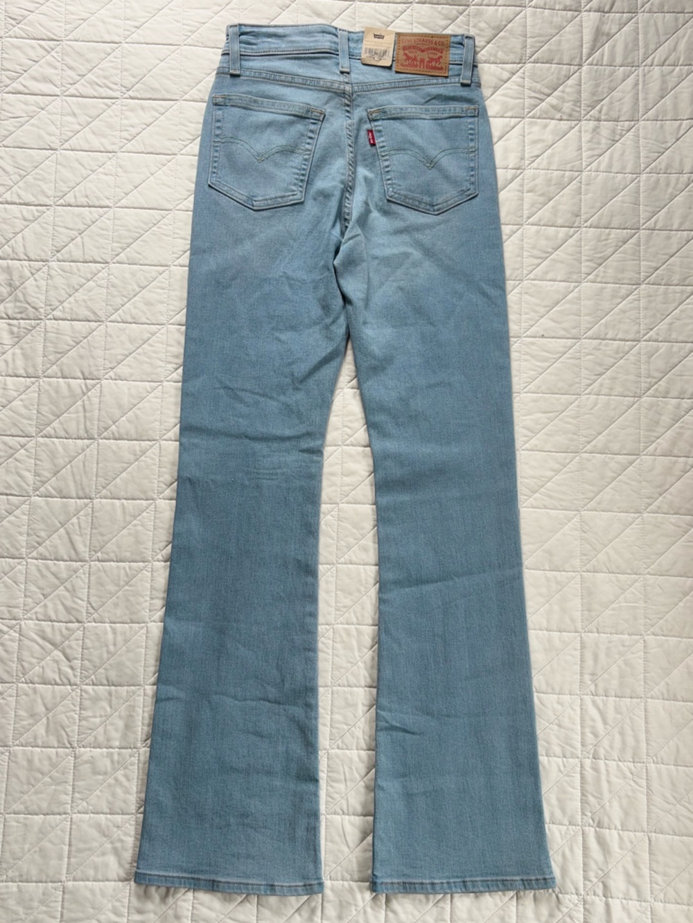 Levi's 725 High Rise Bootcut Jeans Rhinestone Side Stripe NWT 25x32 - Picture 6 of 8
